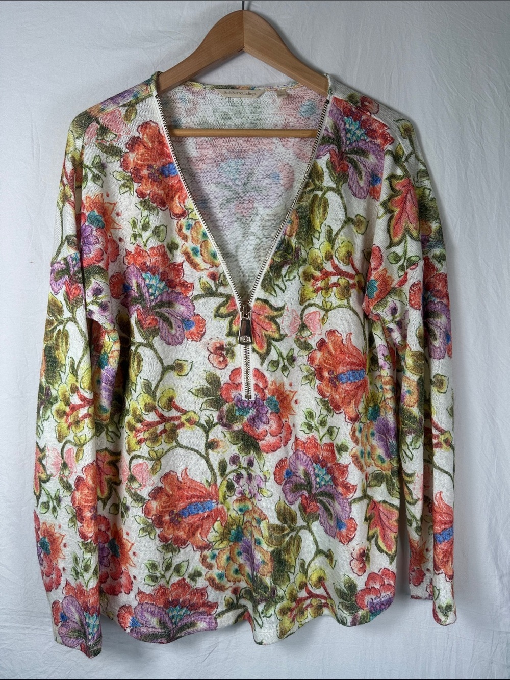 Soft Surroundings Pastel Speckled Knit Top - Multicolor